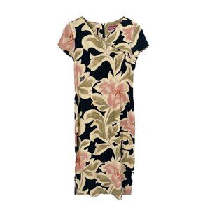 Island Moments Iolani Silk Maxi Dress Floral Resort Tropical Vacation Sz S